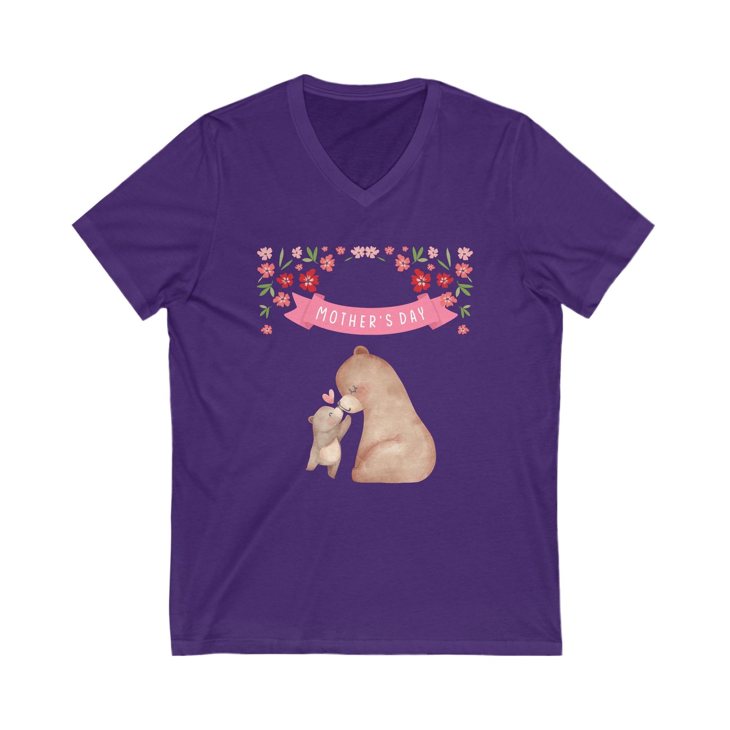 Mother's Day Bear Love V-Neck Tee