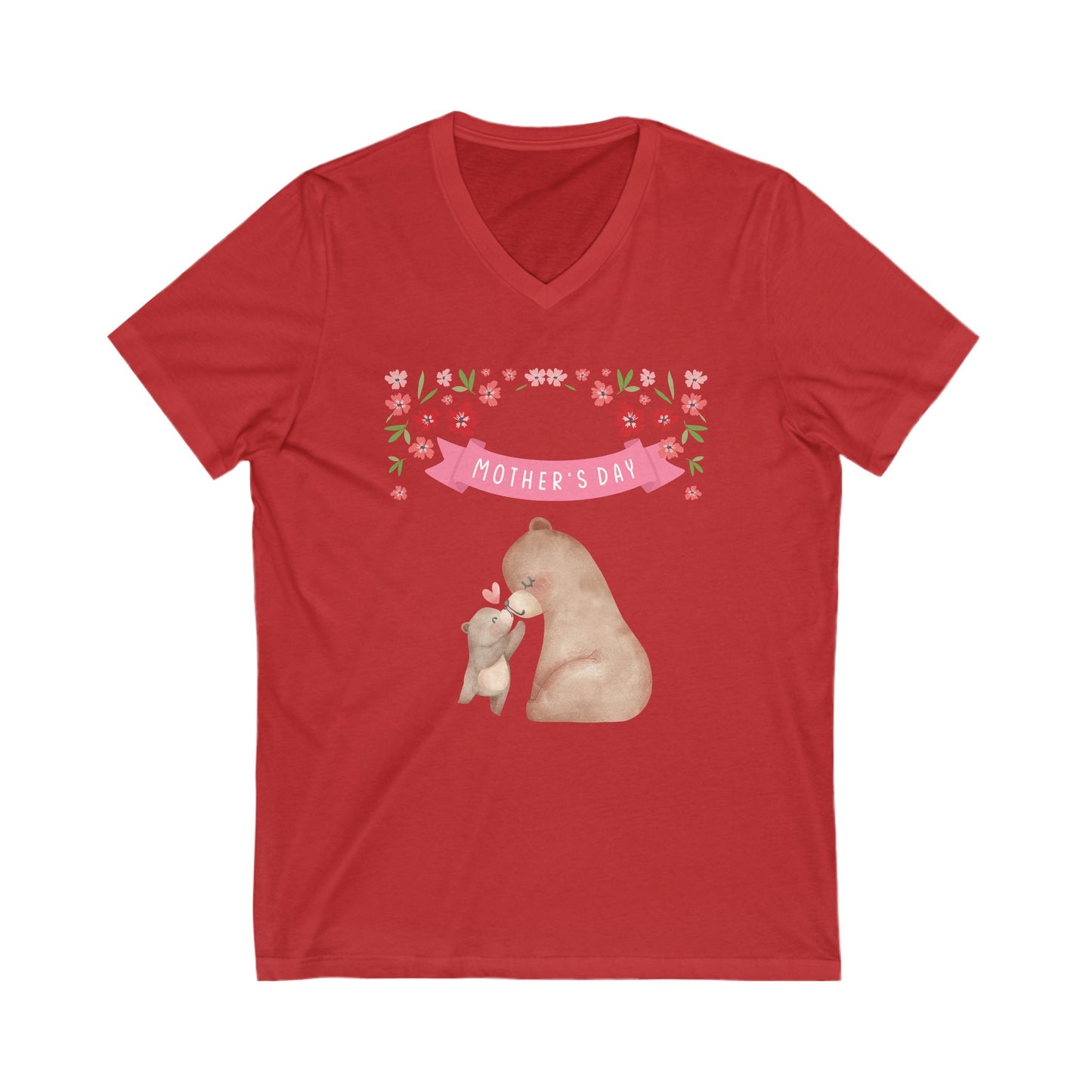 Mother's Day Bear Love V-Neck Tee