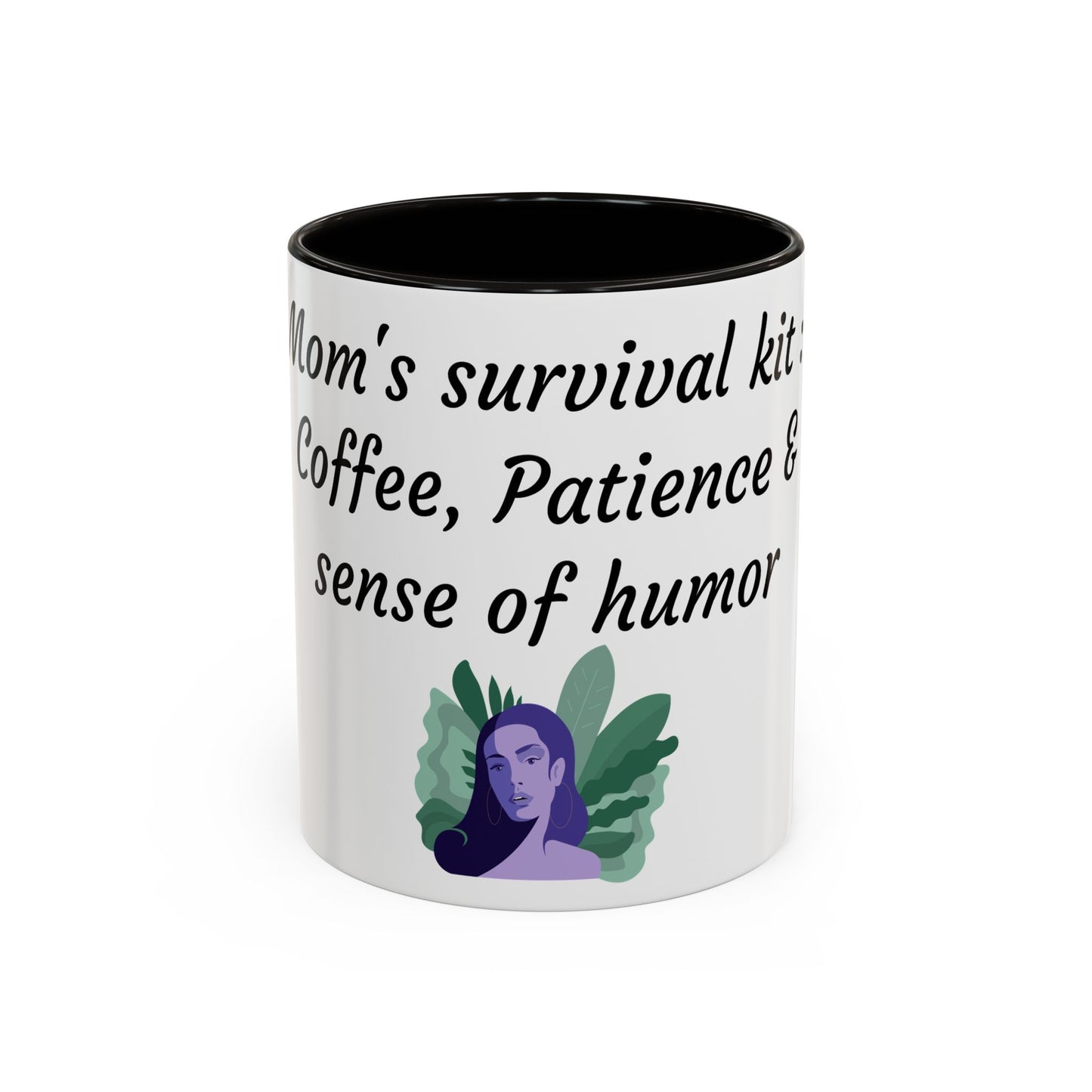 Mom's Survival Kit Motivational Mug - Colorful Coffee Cup for Patience & Humor