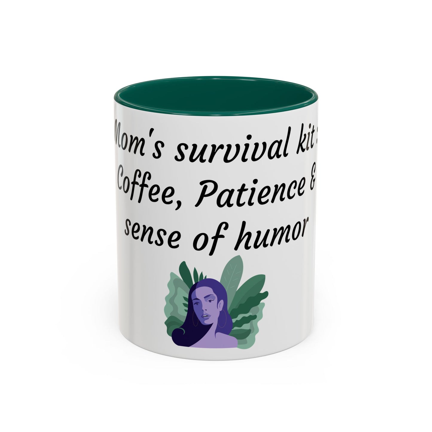 Mom's Survival Kit Motivational Mug - Colorful Coffee Cup for Patience & Humor