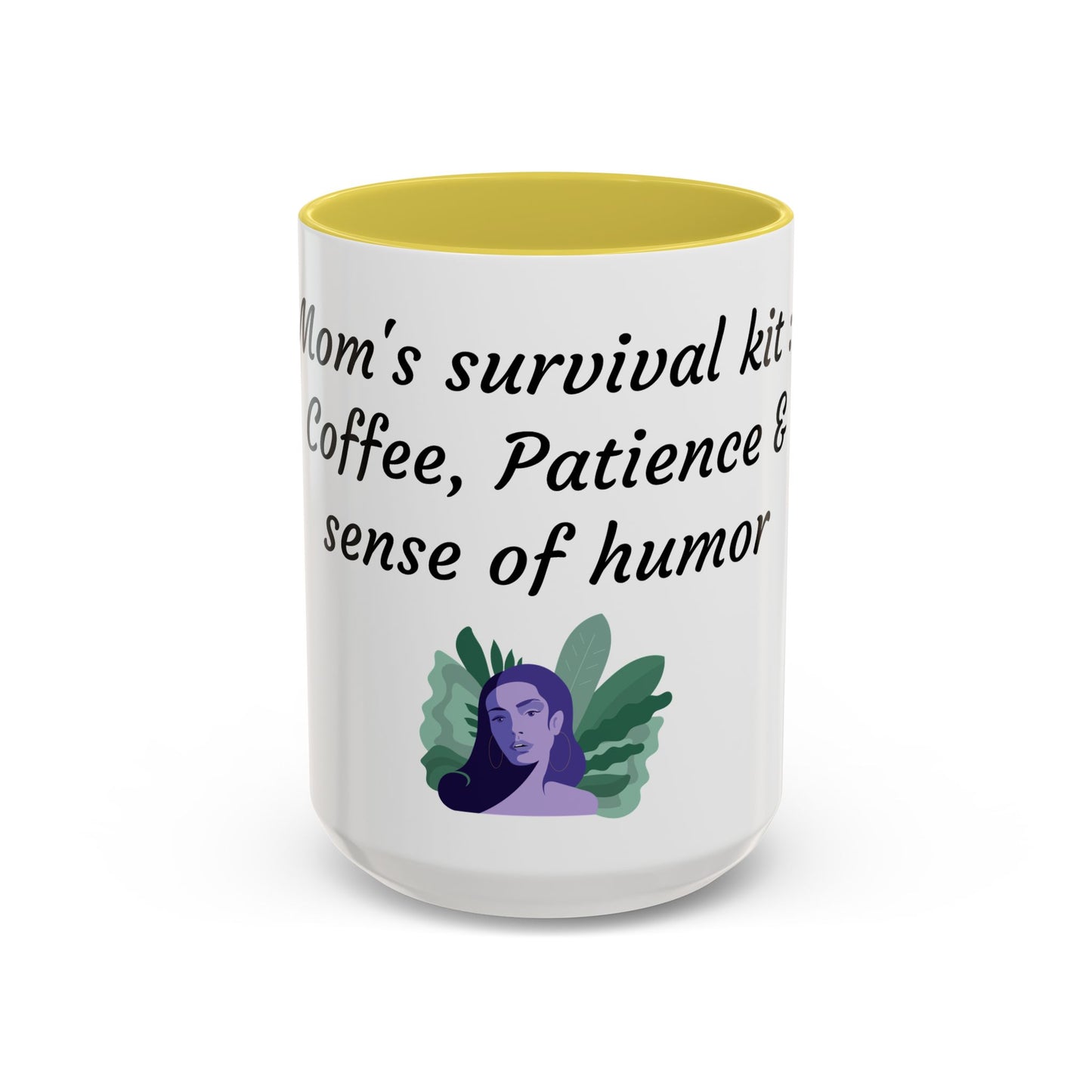 Mom's Survival Kit Motivational Mug - Colorful Coffee Cup for Patience & Humor