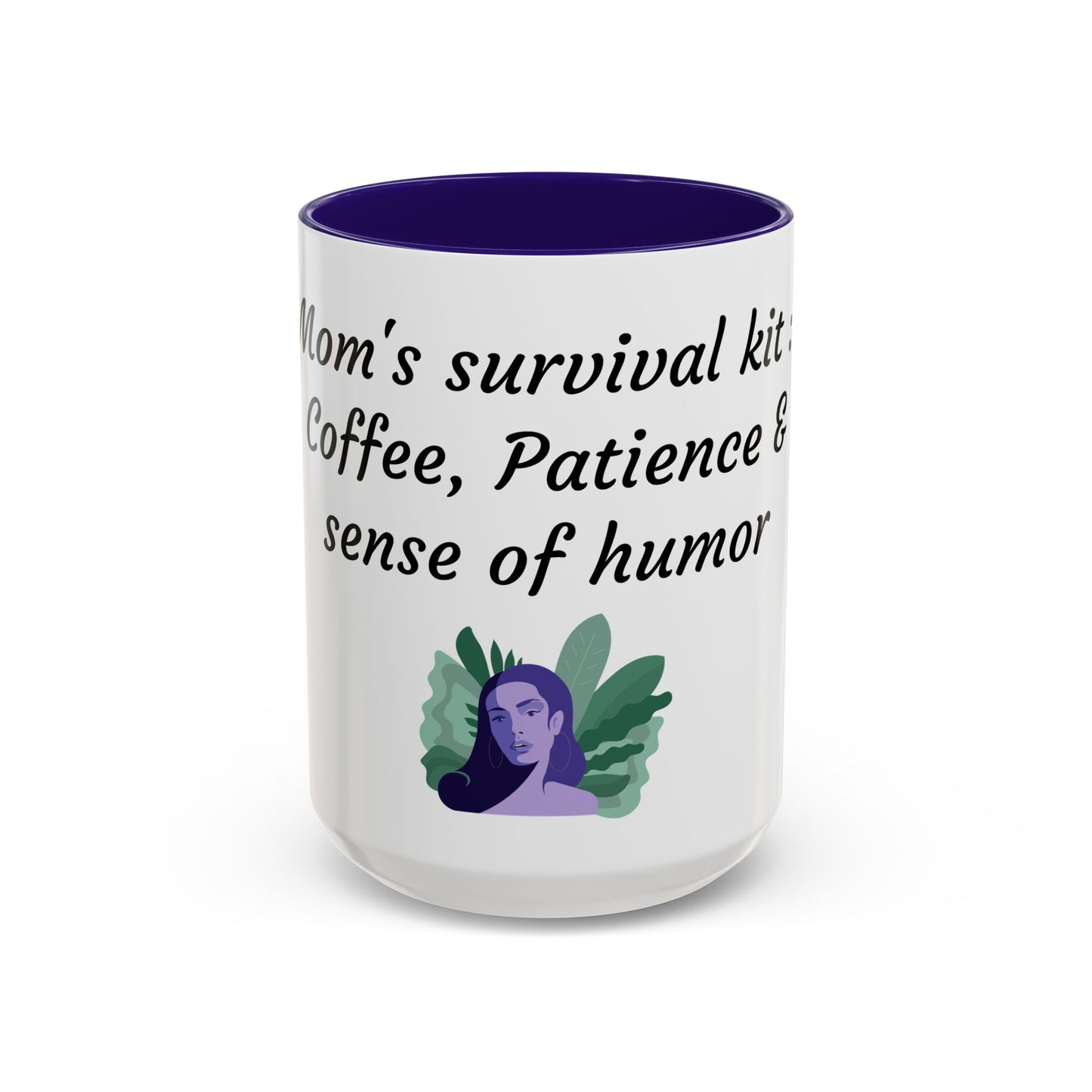 Mom's Survival Kit Motivational Mug - Colorful Coffee Cup for Patience & Humor