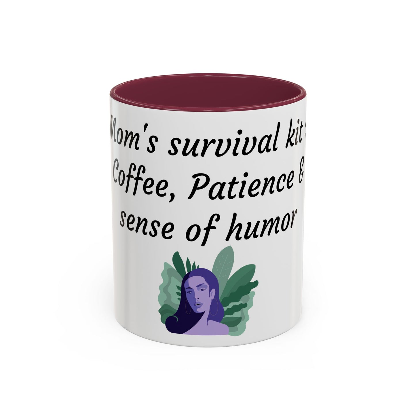 Mom's Survival Kit Motivational Mug - Colorful Coffee Cup for Patience & Humor