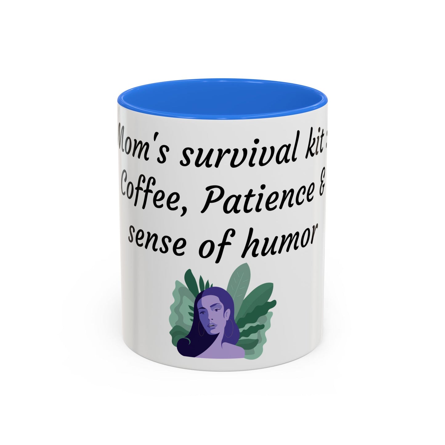 Mom's Survival Kit Motivational Mug - Colorful Coffee Cup for Patience & Humor