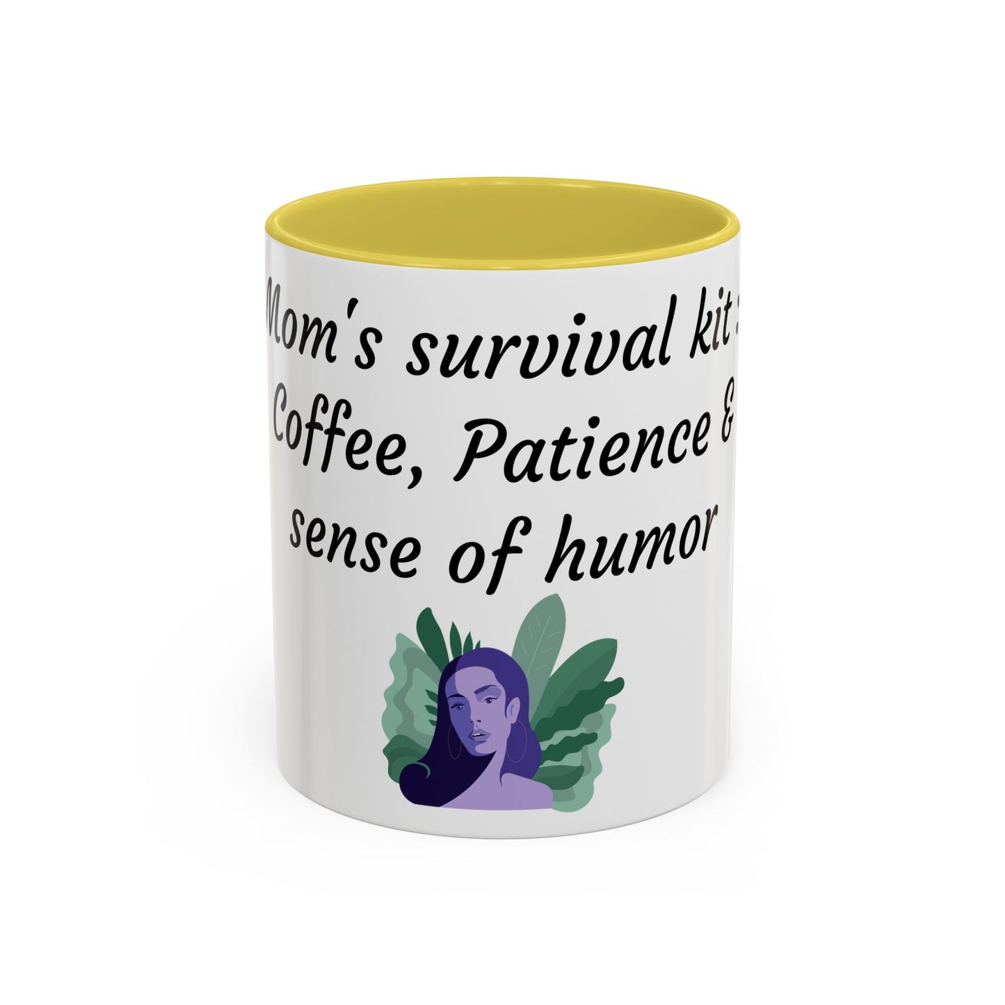 Mom's Survival Kit Motivational Mug - Colorful Coffee Cup for Patience & Humor