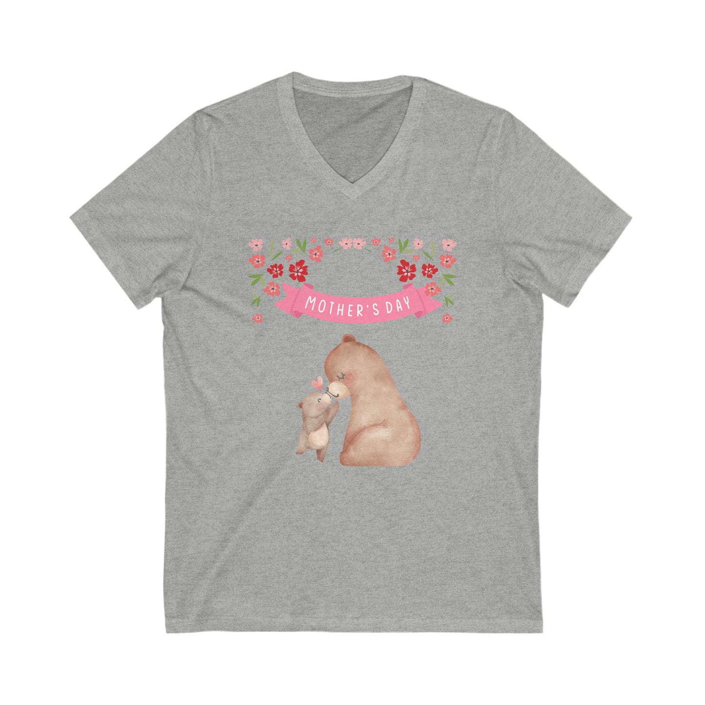 Mother's Day Bear Love V-Neck Tee
