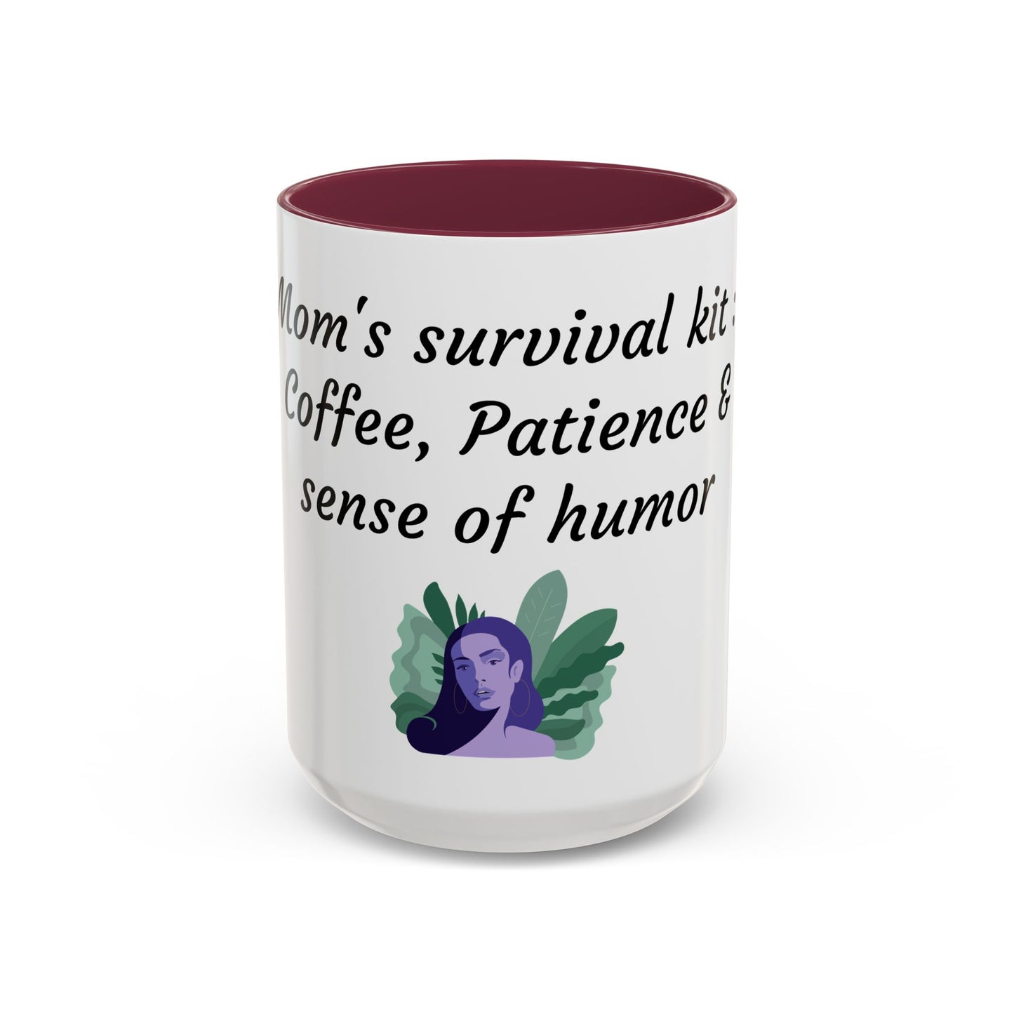 Mom's Survival Kit Motivational Mug - Colorful Coffee Cup for Patience & Humor