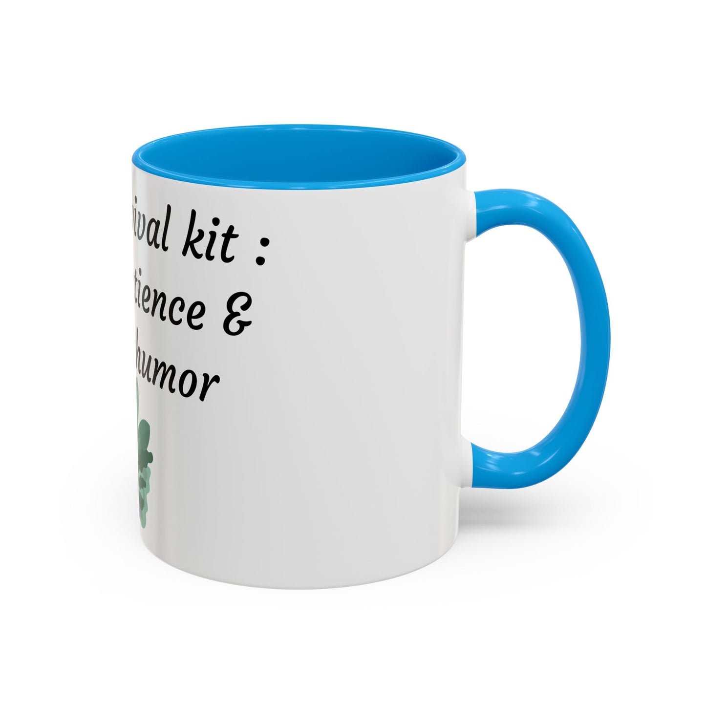Mom's Survival Kit Motivational Mug - Colorful Coffee Cup for Patience & Humor