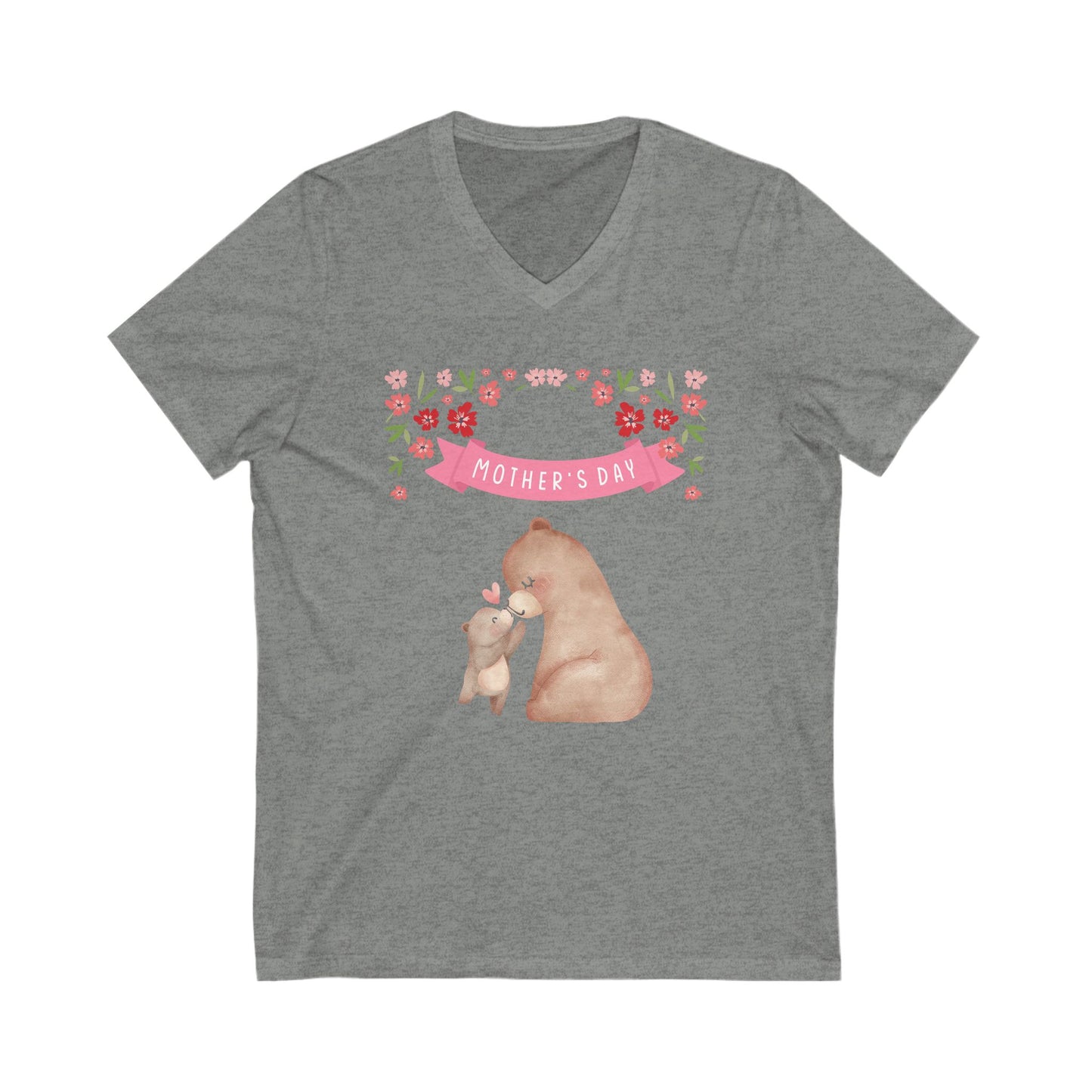 Mother's Day Bear Love V-Neck Tee