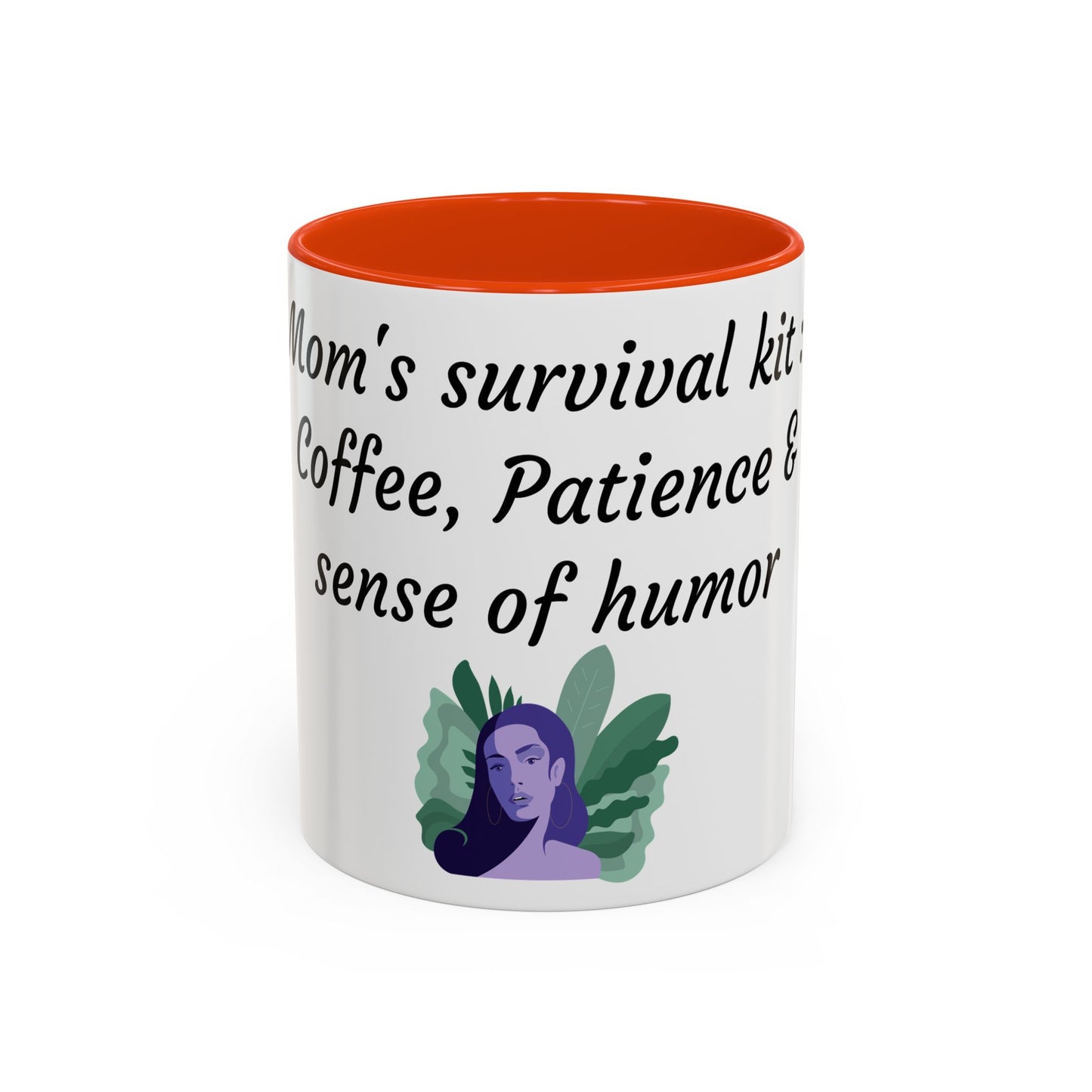Mom's Survival Kit Motivational Mug - Colorful Coffee Cup for Patience & Humor