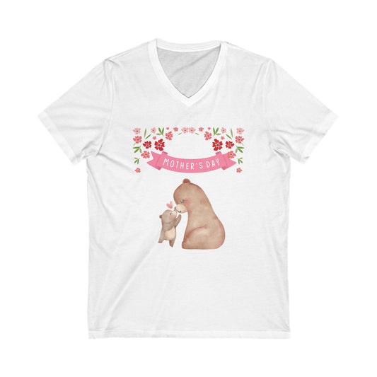 Mother's Day Bear Love V-Neck Tee