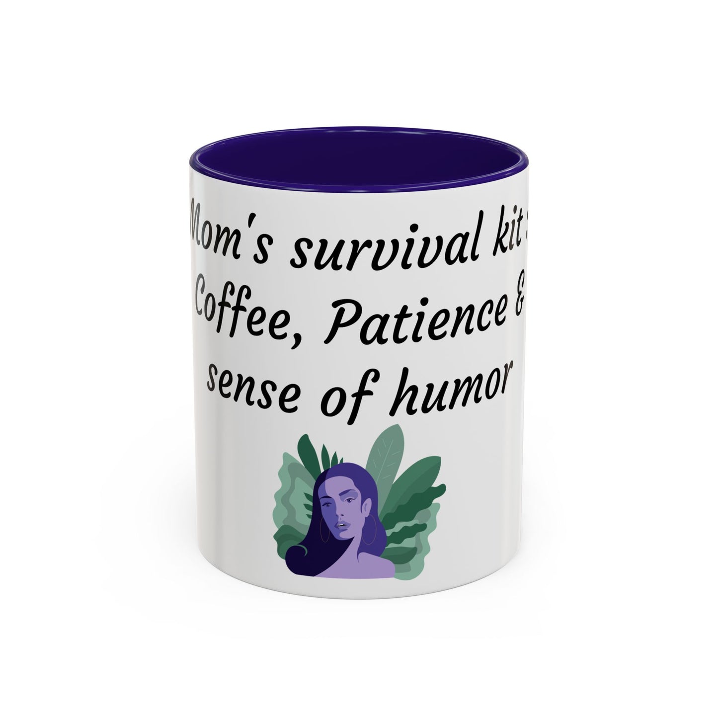 Mom's Survival Kit Motivational Mug - Colorful Coffee Cup for Patience & Humor