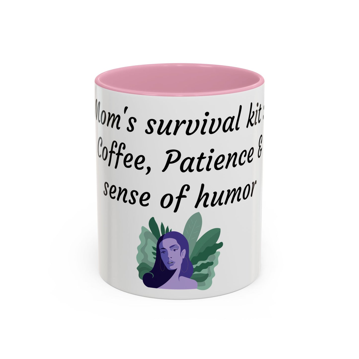 Mom's Survival Kit Motivational Mug - Colorful Coffee Cup for Patience & Humor