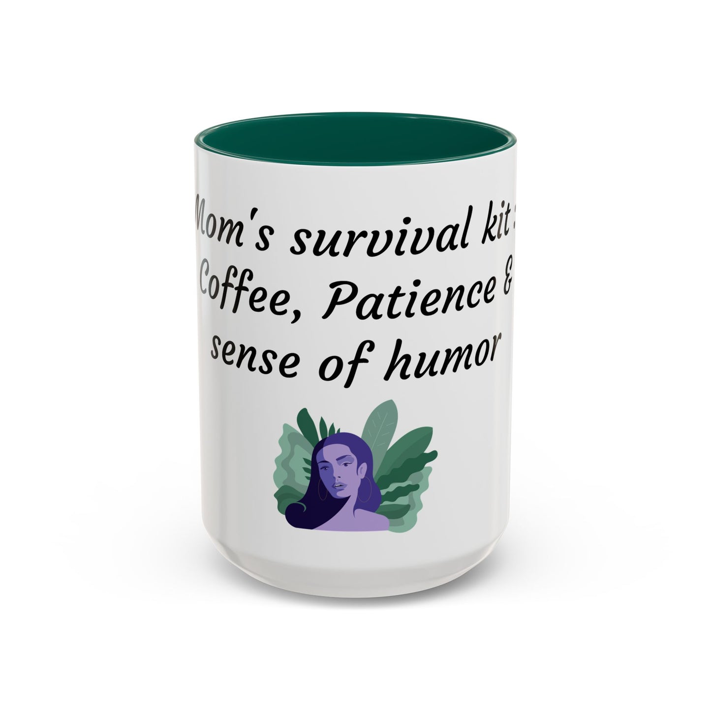 Mom's Survival Kit Motivational Mug - Colorful Coffee Cup for Patience & Humor
