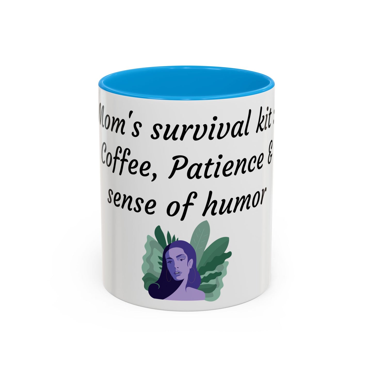 Mom's Survival Kit Motivational Mug - Colorful Coffee Cup for Patience & Humor